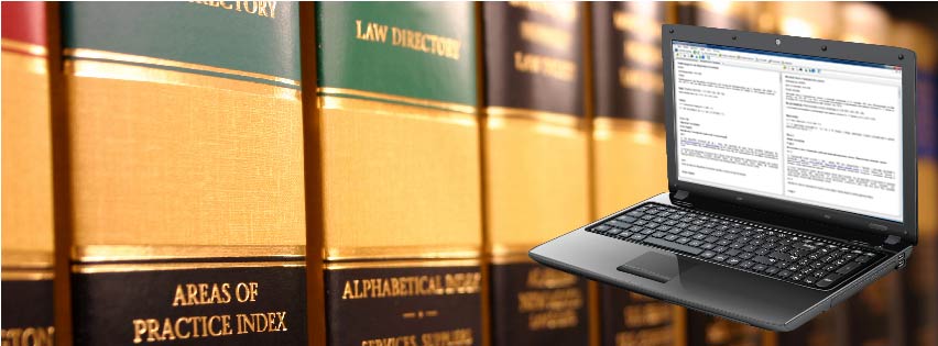 Изображение ноутбука с открытой СПС WBL на фоне книг, содержащих тексты законов