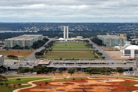Вид на здания Парламента, Бразилиа, Бразилия