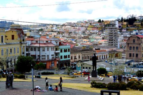 Вид на Кито, столицу Эквадора