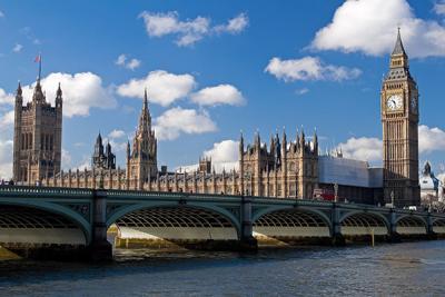 Вид Лондонский мост и Вестминстерский дворец